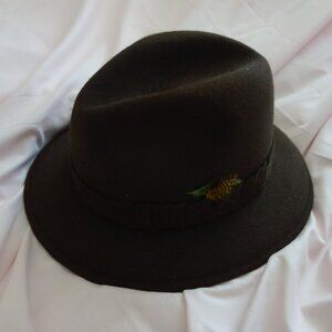 Henri Henri Montreal Borsalino Made in Italy Eulan Bayer 6 7/8 Fedora Hat